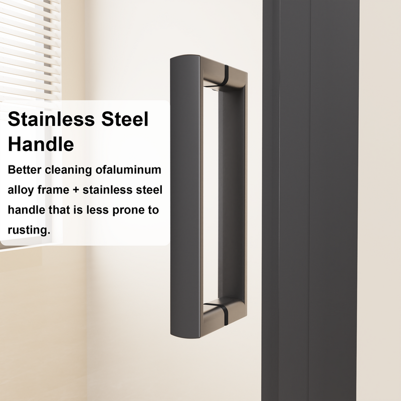 Framed Bi-Fold Pivot Shower Door 30"x72" Space-Saving Folding Shower Enclosure by HouseOfZazla