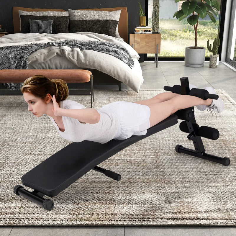Adjustable Decline Sit Up Bench for Exercise for Home Gym by DirectDeals