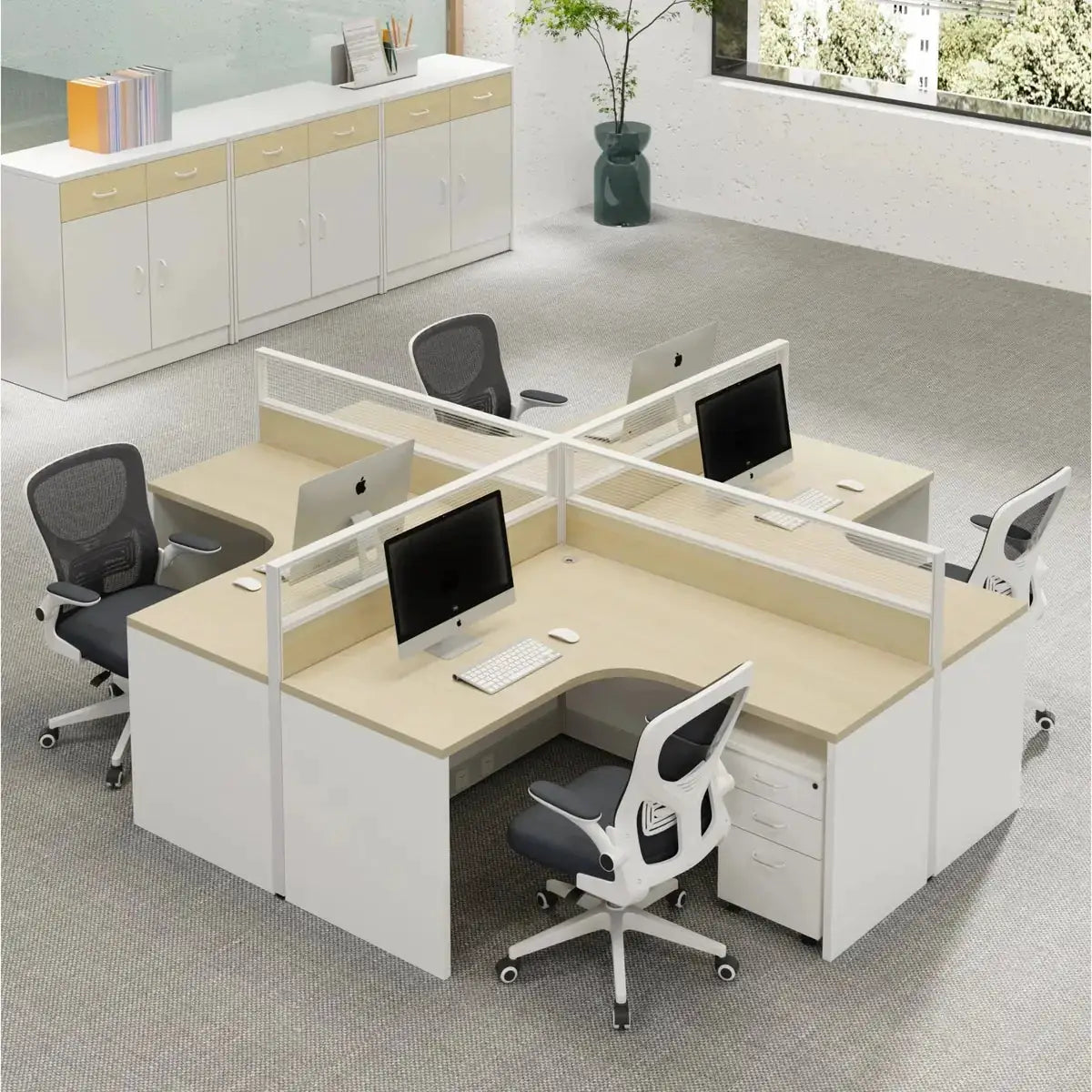 Solven · L-Shaped Cubicle Workstation by Arc Grove