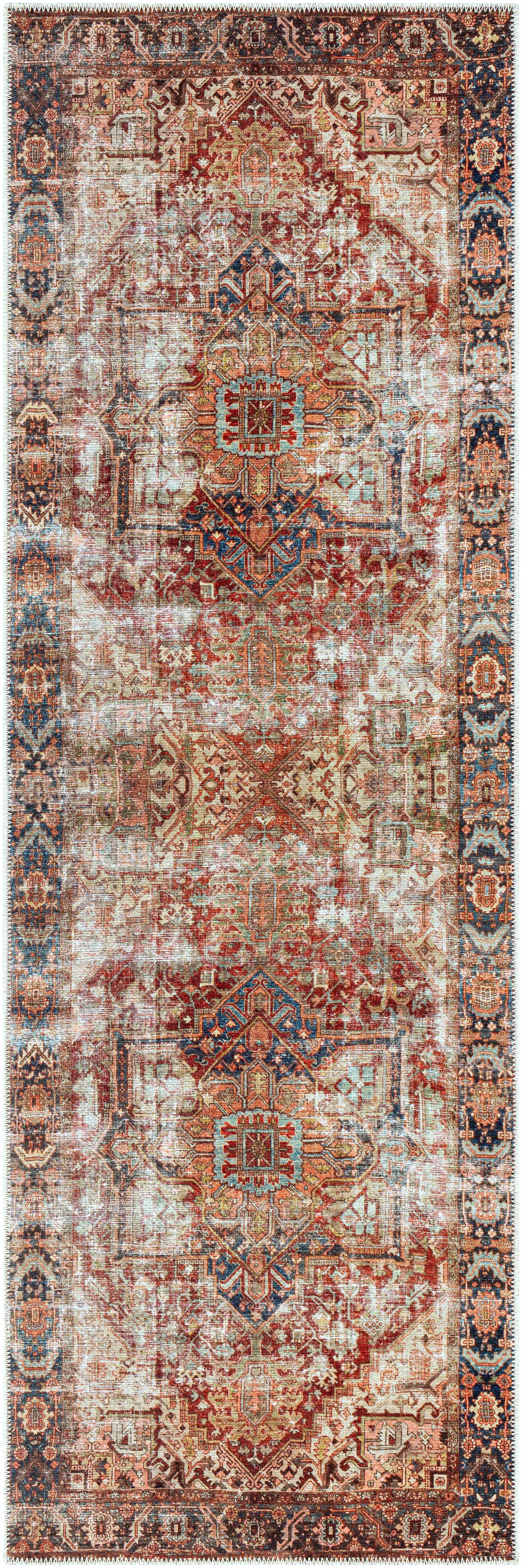 Adtugan Vintage Flat Pile Washable Rug by Boutique Rugs