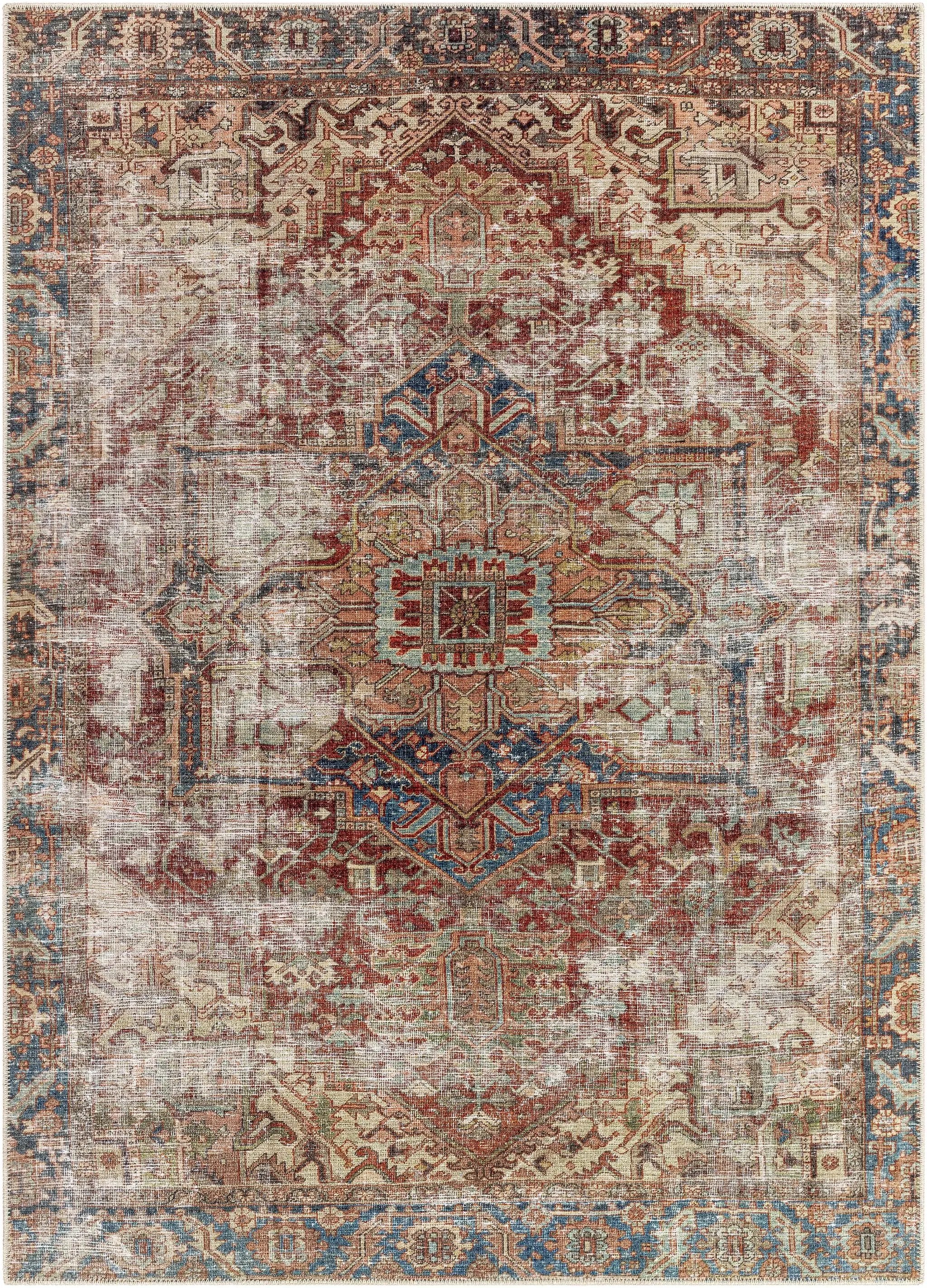 Adtugan Vintage Flat Pile Washable Rug by Boutique Rugs