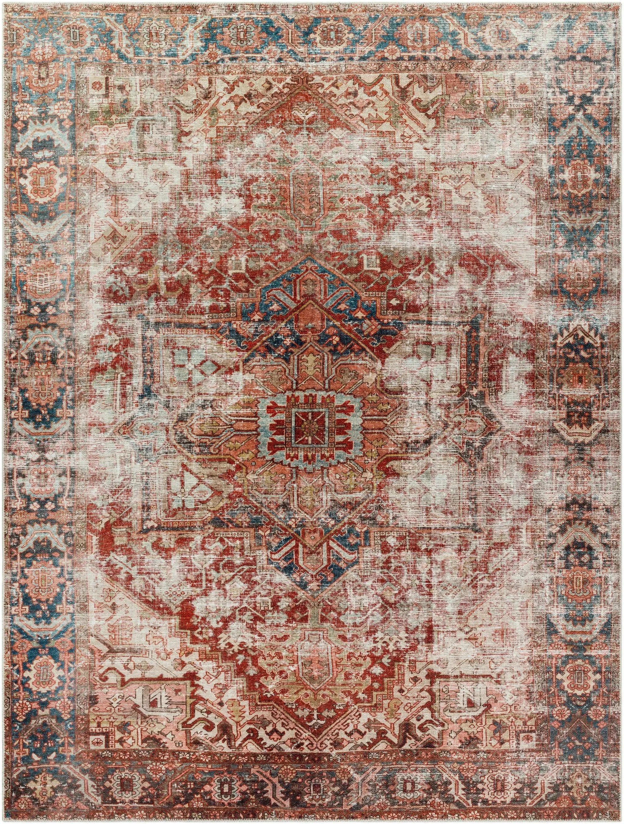 Adtugan Vintage Flat Pile Washable Rug by Boutique Rugs