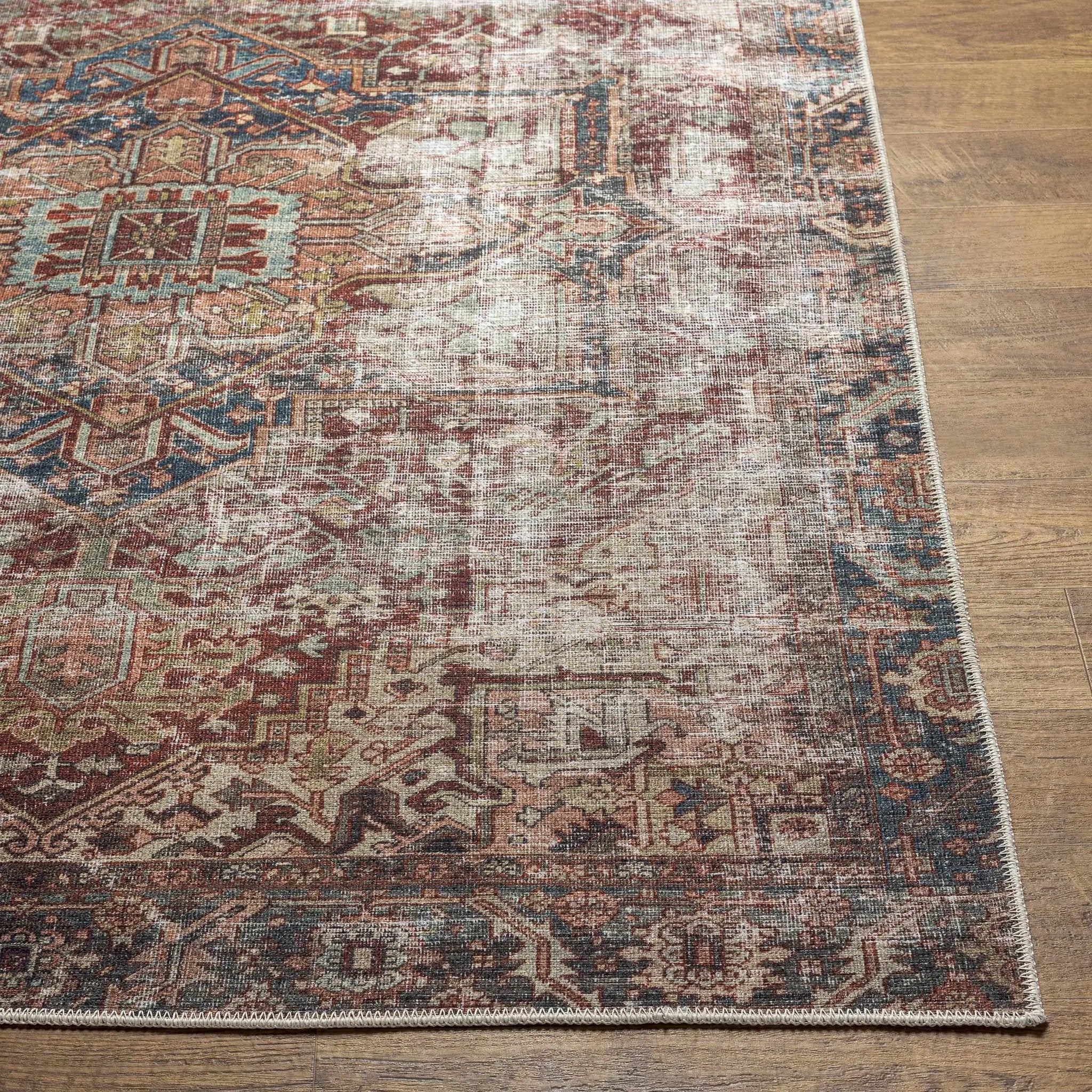 Adtugan Vintage Flat Pile Washable Rug by Boutique Rugs