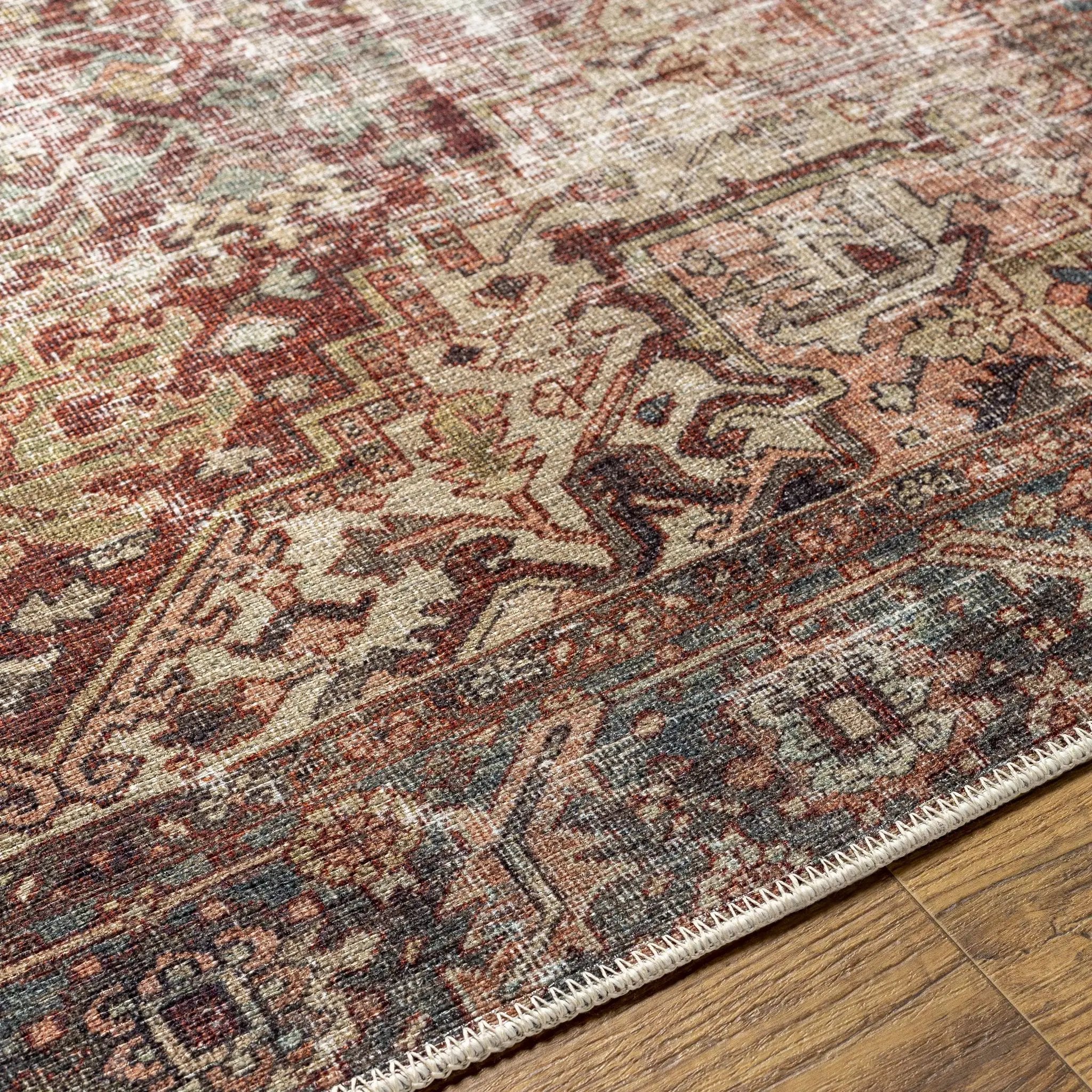 Adtugan Vintage Flat Pile Washable Rug by Boutique Rugs