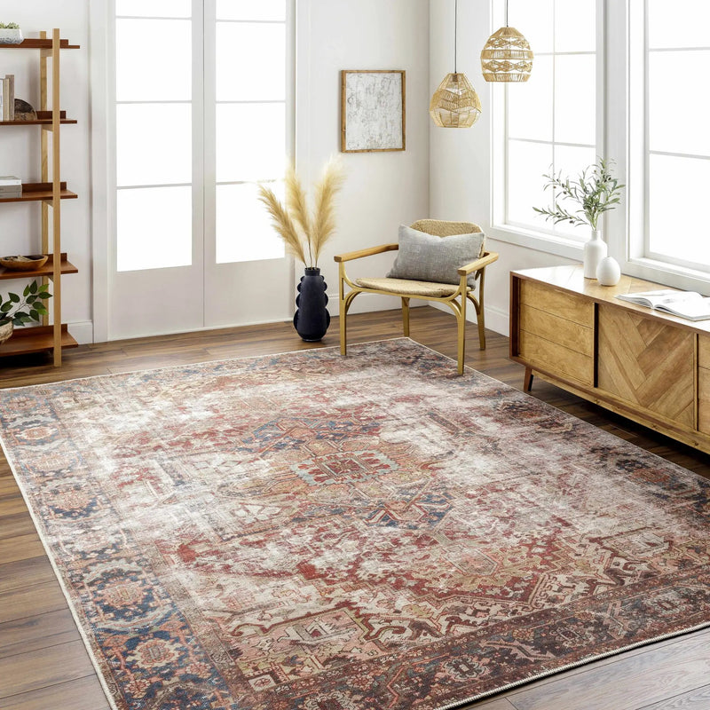 Adtugan Vintage Flat Pile Washable Rug by Boutique Rugs