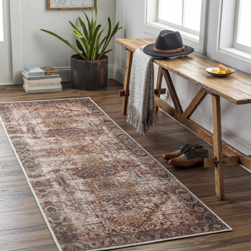 Adtugan Vintage Flat Pile Washable Rug by Boutique Rugs