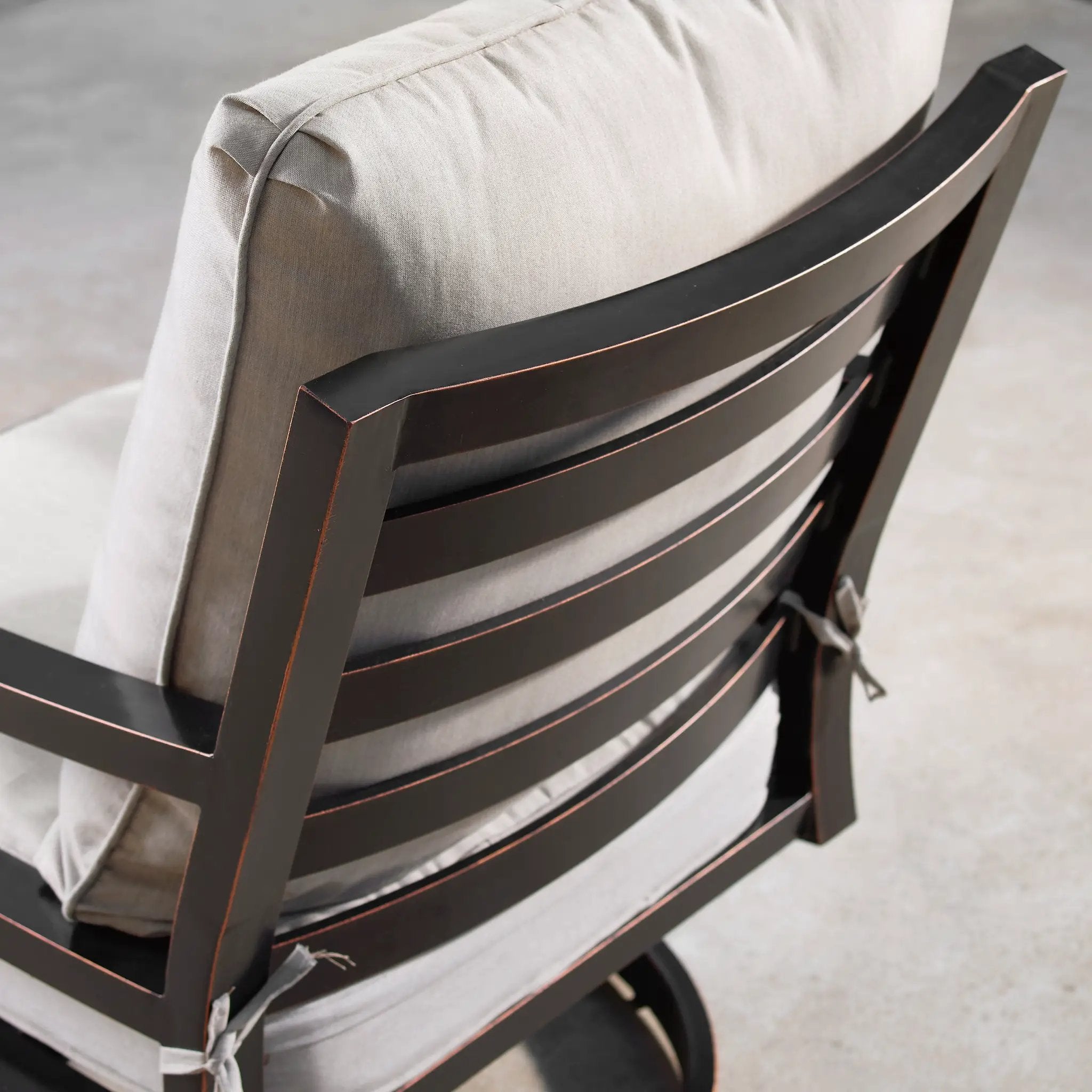 Aluminum 44-in Round Patio Fire Table Set with Swivel Rocking Chairs by Sharicks