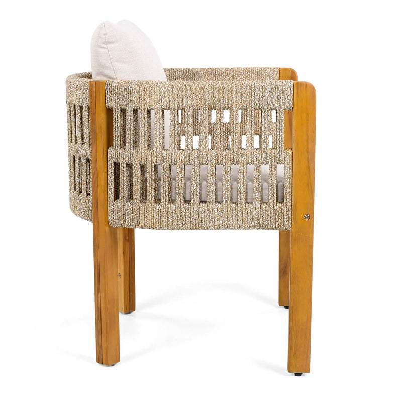 Outdoor Dining Chairs With Mix Rope Handles (Set of 2) by HouseOfZazla