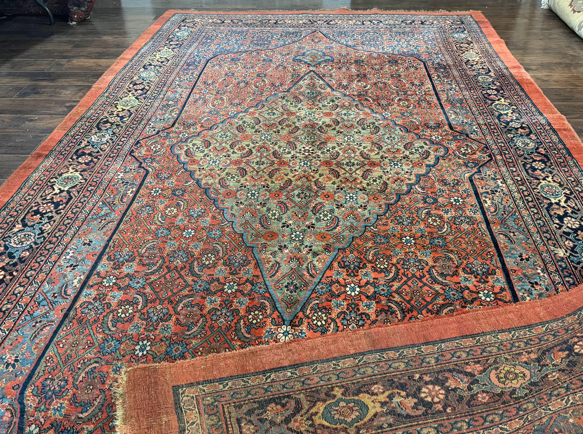 Antique Persian Bijar Rug 7x15 by Jewel Rugs