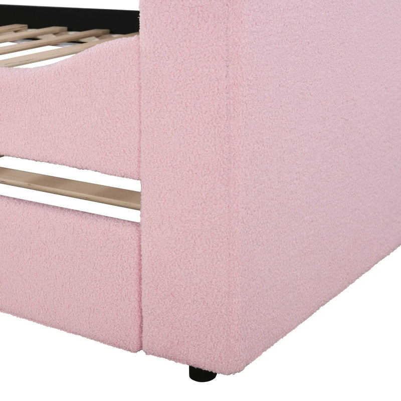 Upholstered Daybed With Storage Armrests, Trundle And Latest Integrated tooth Audio System by HouseOfZazla