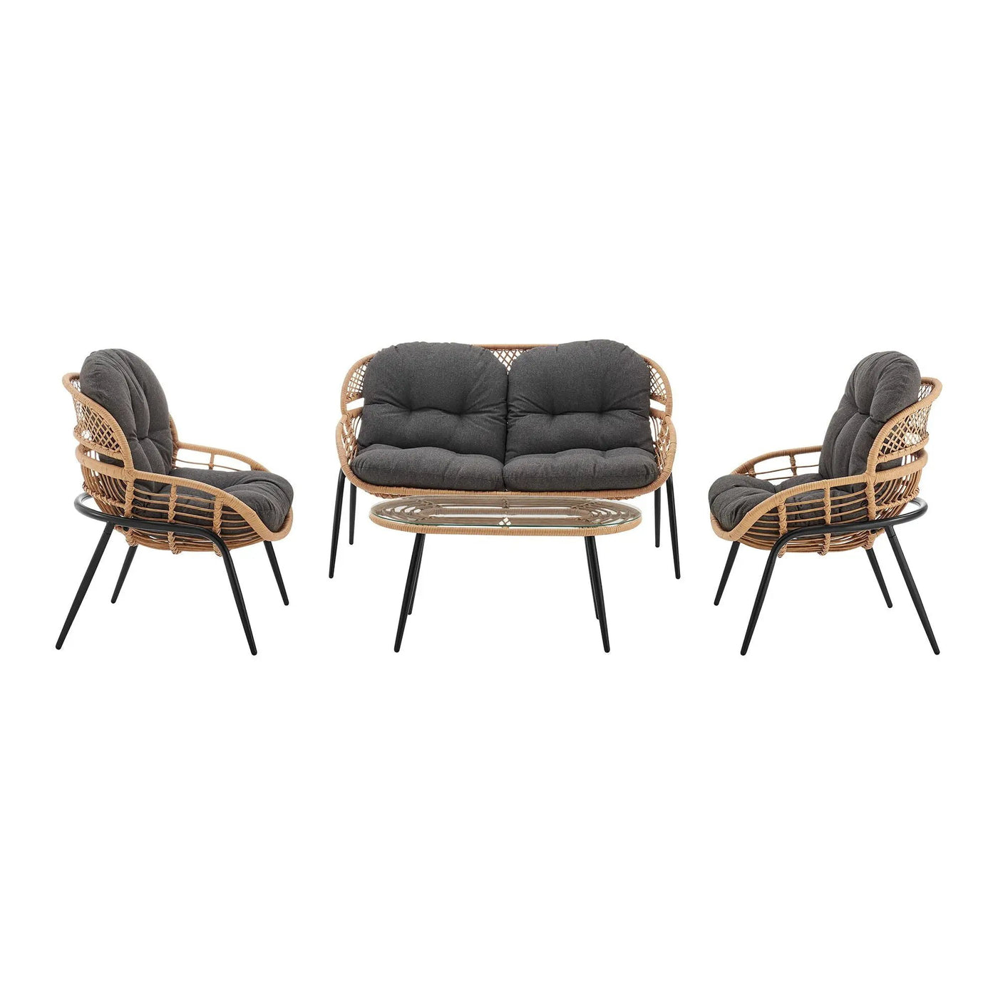 Pine - 4 Piece Outdoor Conversation Set by HouseOfZazla