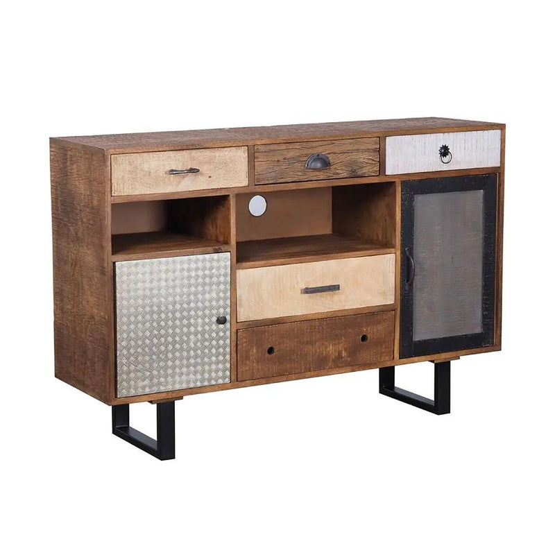 Rustic 2 Drawer Kitchen Island - Multi by HouseOfZazla
