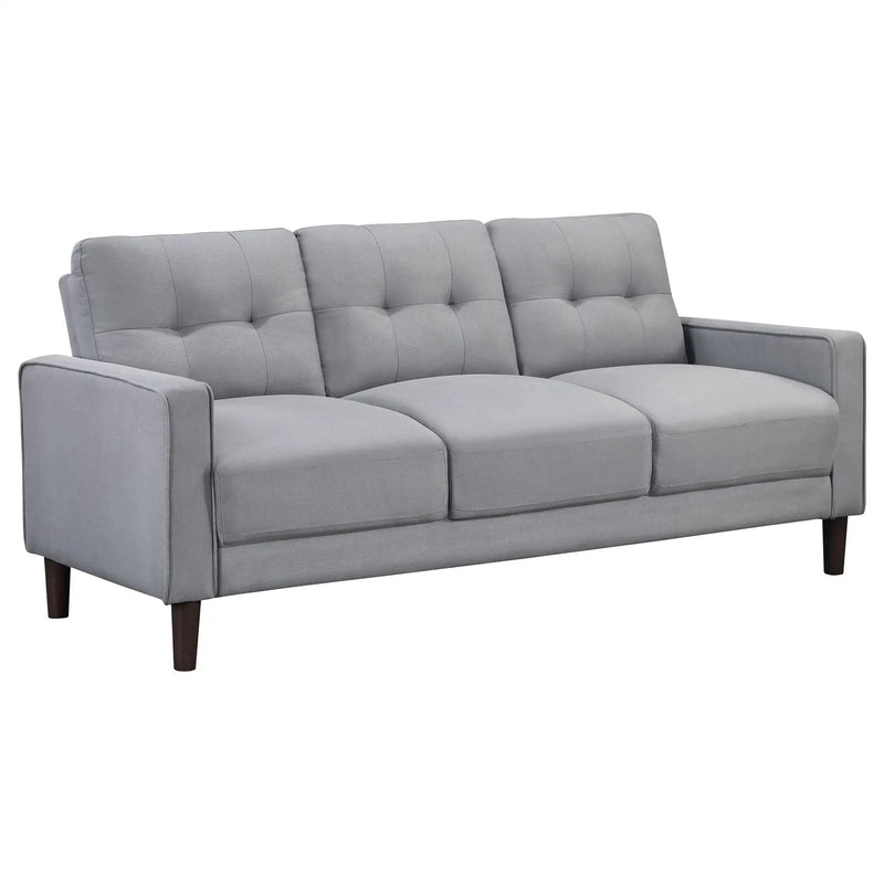 Bowen 2-piece Upholstered Track Arm Tufted Sofa Set Grey by Unique Piece Furniture