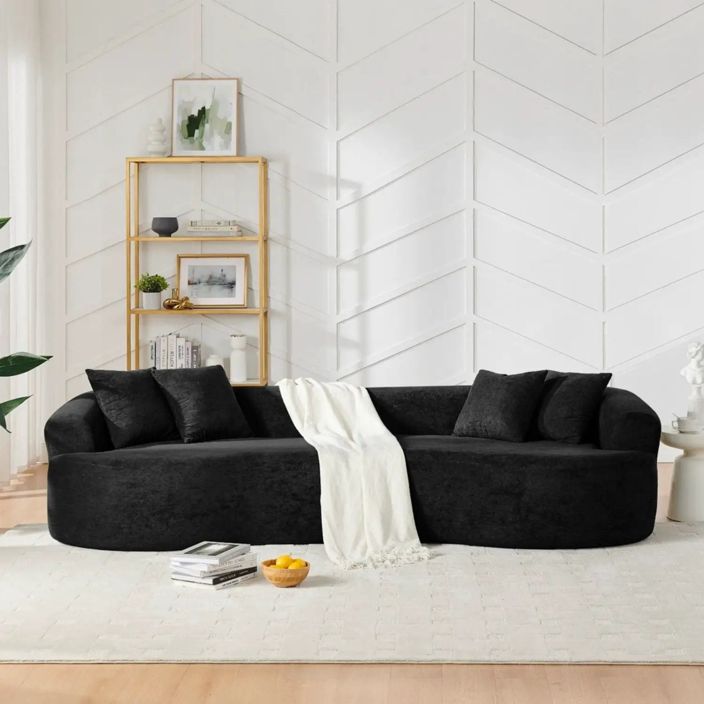 4 Seater Curved Cloud Sectional Sofa by HouseOfZazla