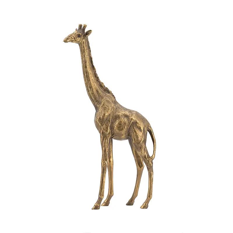 5.9x2.2x11.2" Giraffe Statuette, Animal Statue Décor by HouseOfZazla