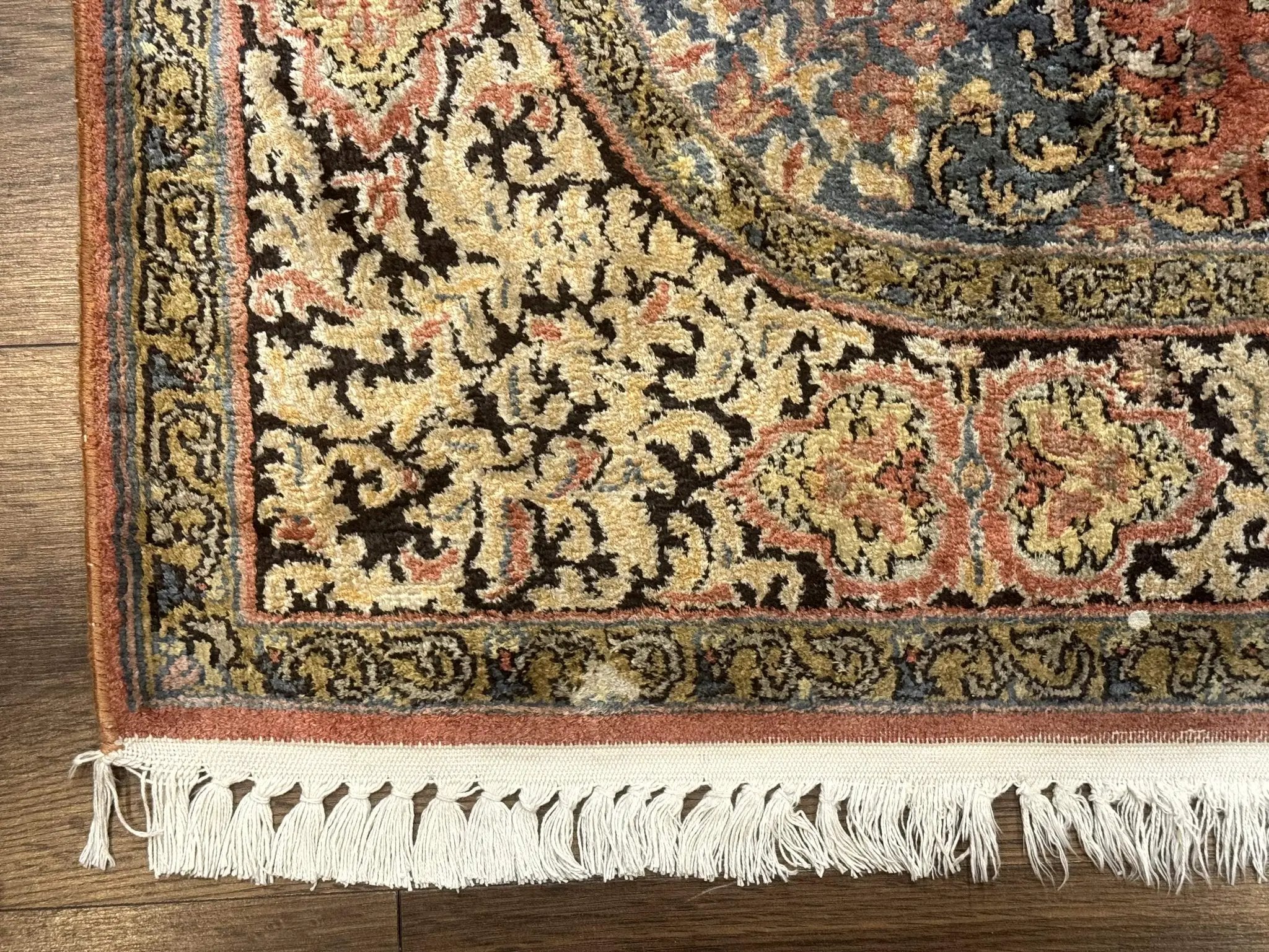 Indian Kashmiri Silk Rug 3x5, Fine 260 KPSI, Hand Knotted by Jewel Rugs