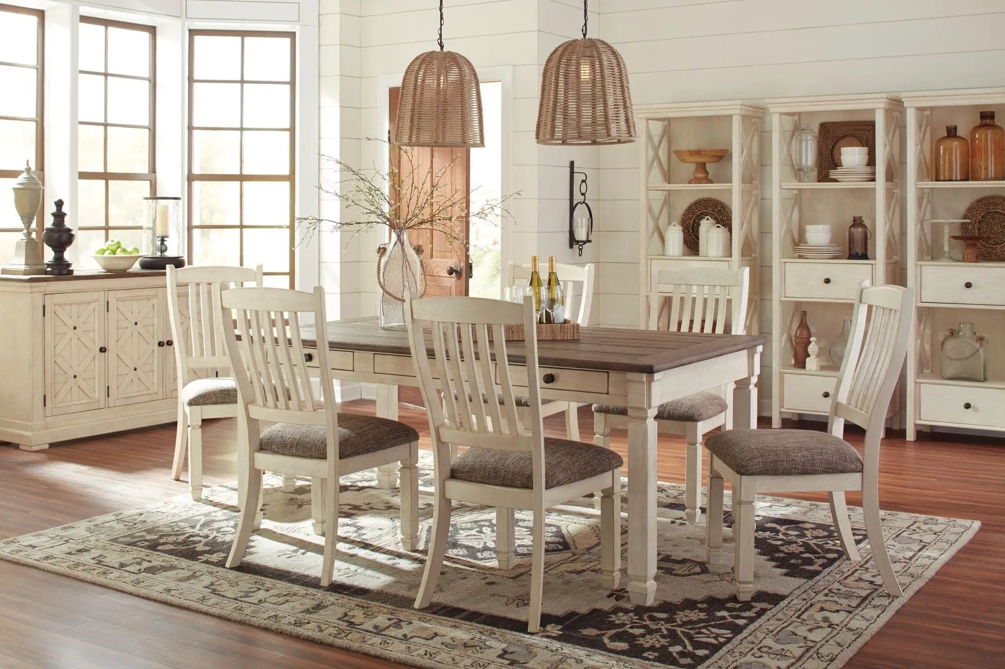 Bolanburg - Dining UPH Side Chair (Set of 2) - Rake Back - Brown / Beige by Unique Piece Furniture