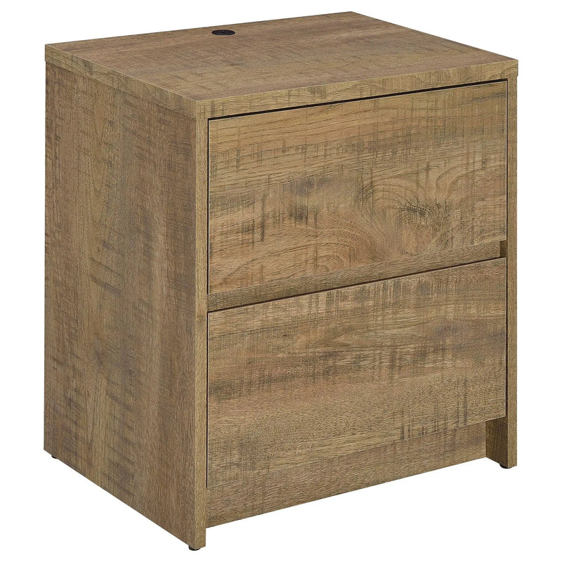 Geary - 2 Drawer Nightstand With LED Lights And USB Charging Ports by HouseOfZazla