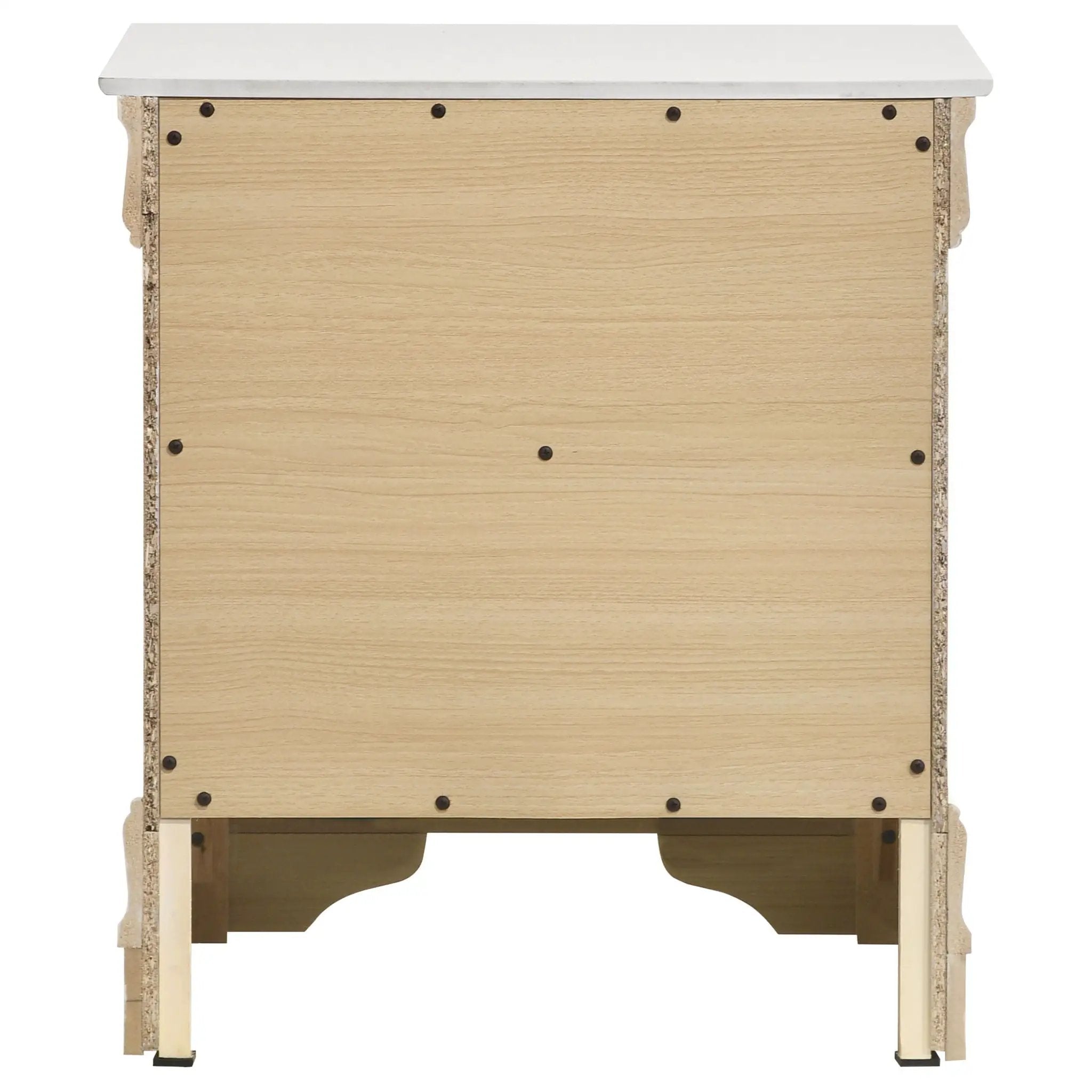 Louis Philippe 2-drawer Nightstand Bedside Table White by Unique Piece Furniture
