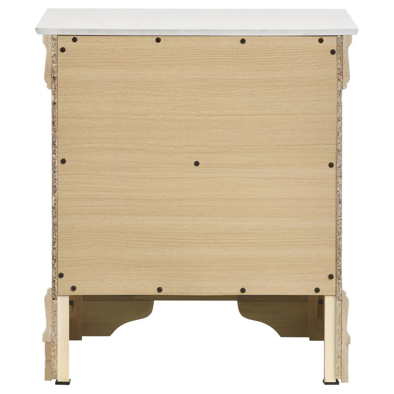 Louis Philippe 2-drawer Nightstand Bedside Table White by Unique Piece Furniture