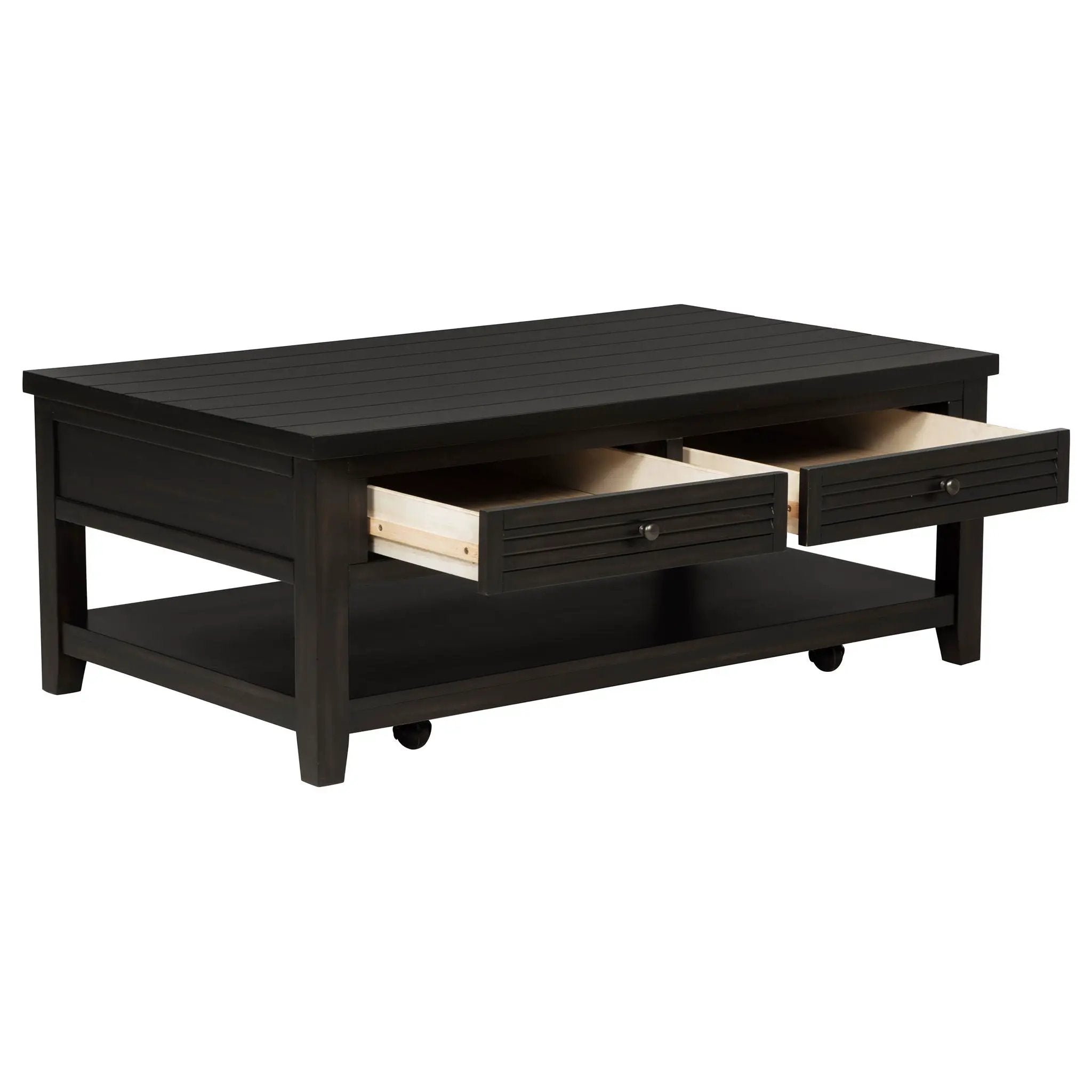 Concord 2-drawer Rectangular Coffee Table Distressed Java by Unique Piece Furniture