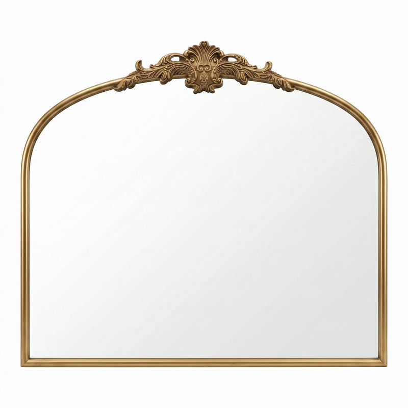 32''x24.4'' Baroque Vintage Arched Wall Mirror by HouseOfZazla