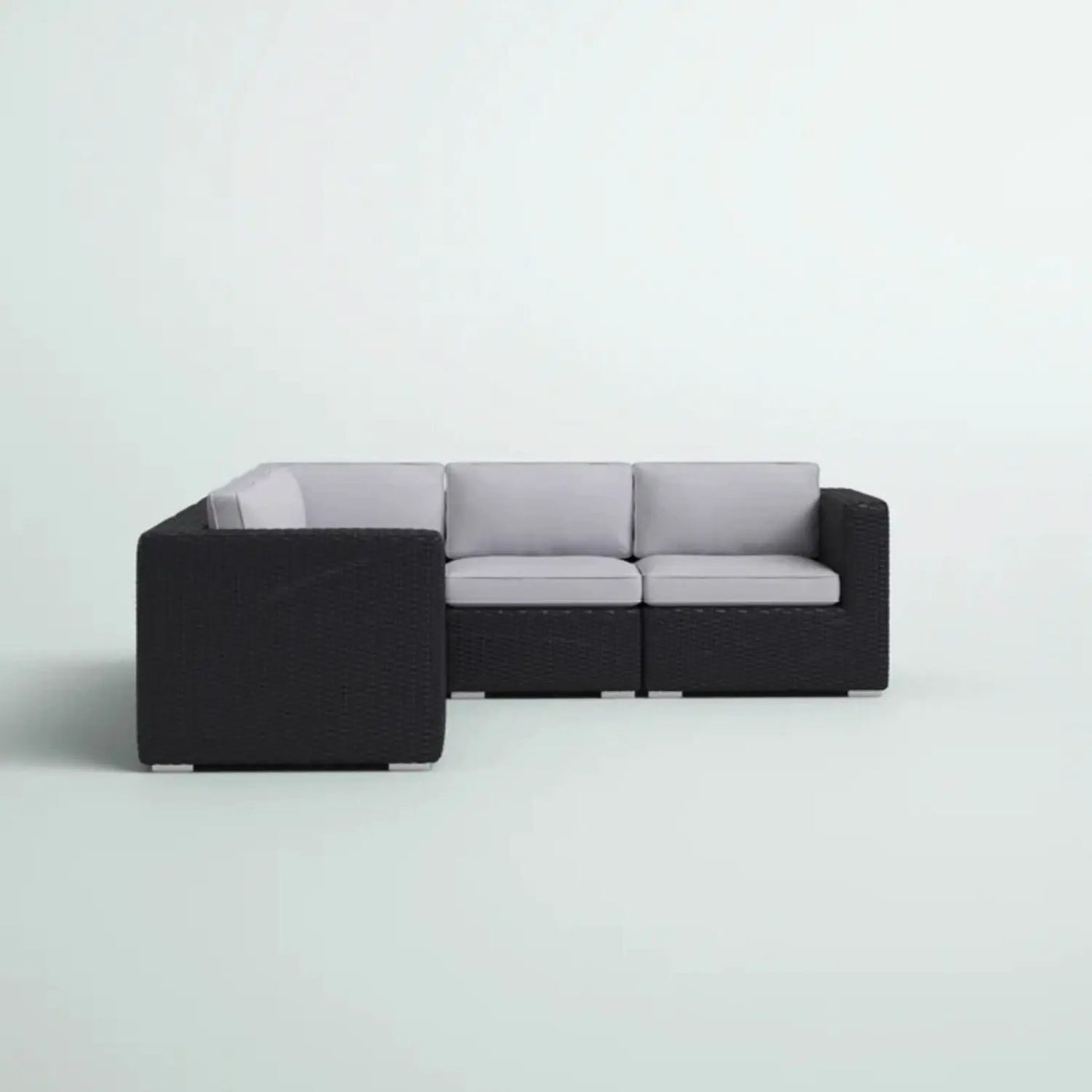 Luxurious Wicker Patio Sectional With Weather Resistant Sunbrella Cushions by Unique Piece Furniture