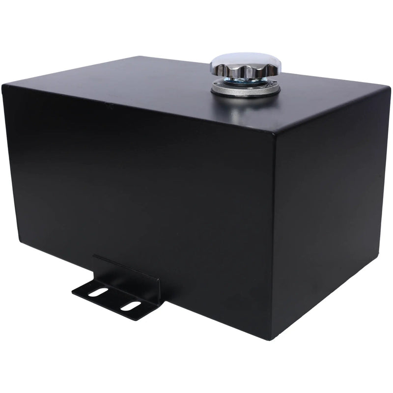 Heavy Duty 5 Gallon Steel Hydraulic Fluid Reservoir Tank With Mounting Foot, 14 Gauge - Black by HouseOfZazla