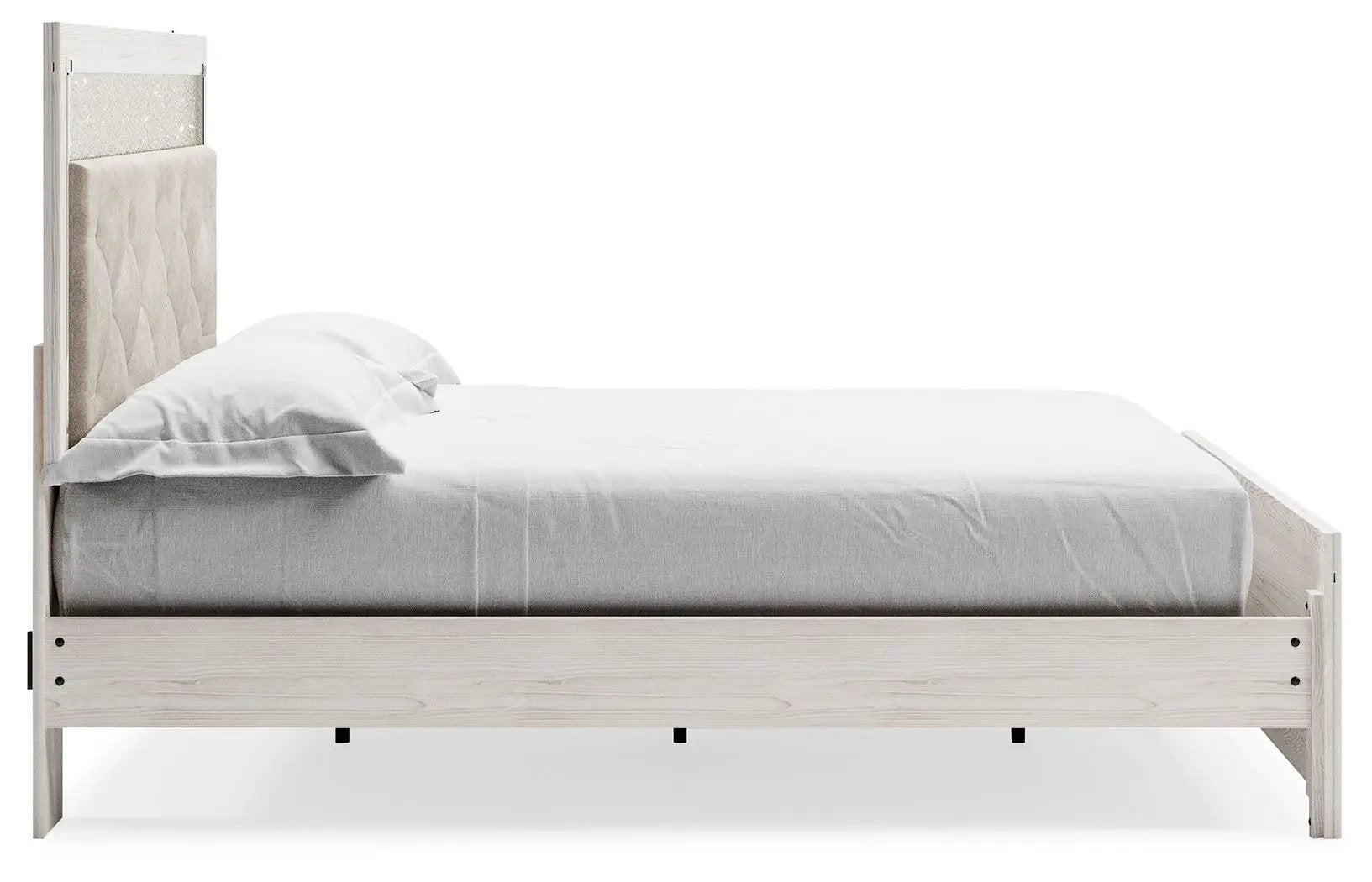 Altyra - King Panel Bed With Upholstered Headboard - White by Unique Piece Furniture