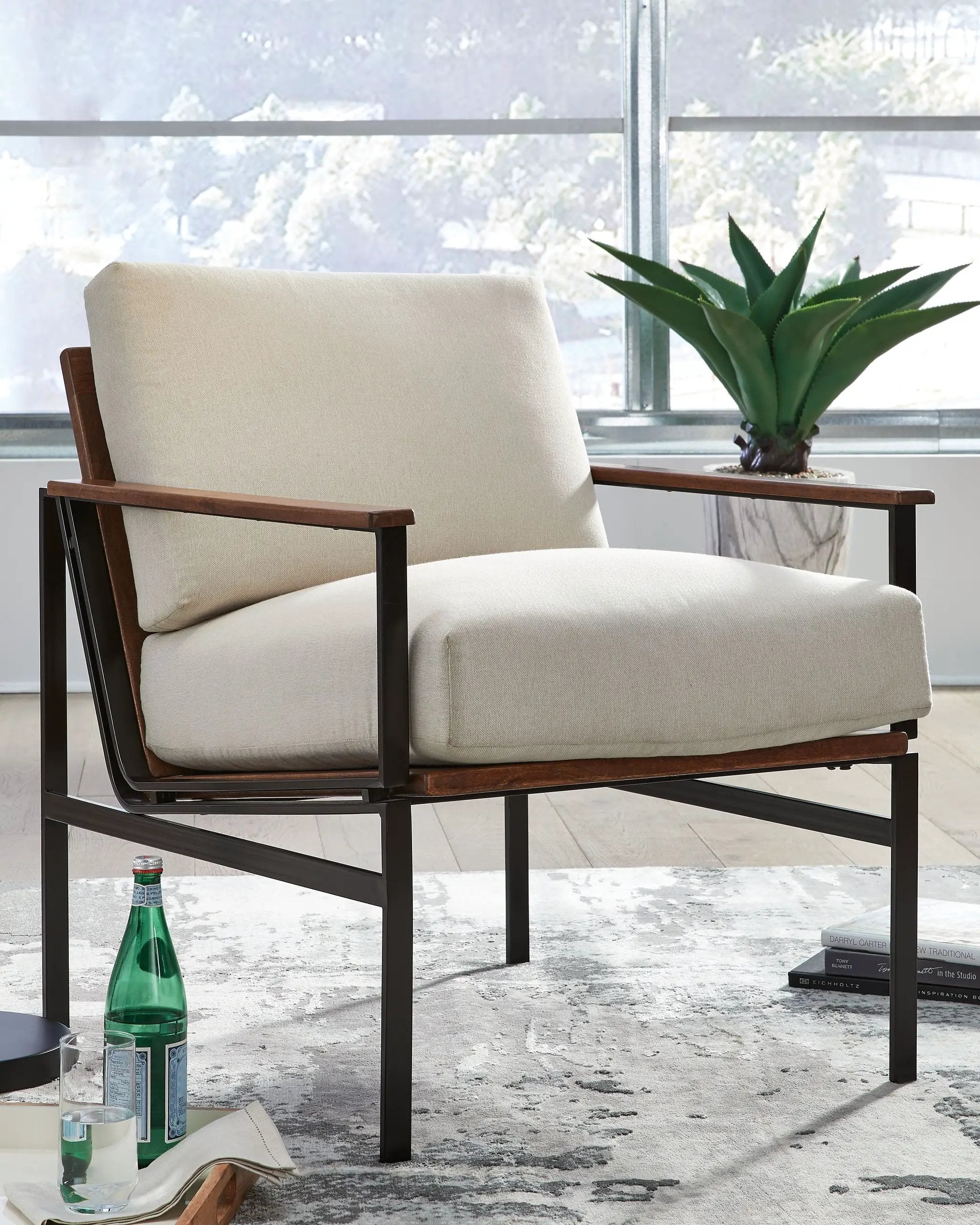 Tilden - Accent Chair - Ivory / Brown by Unique Piece Furniture