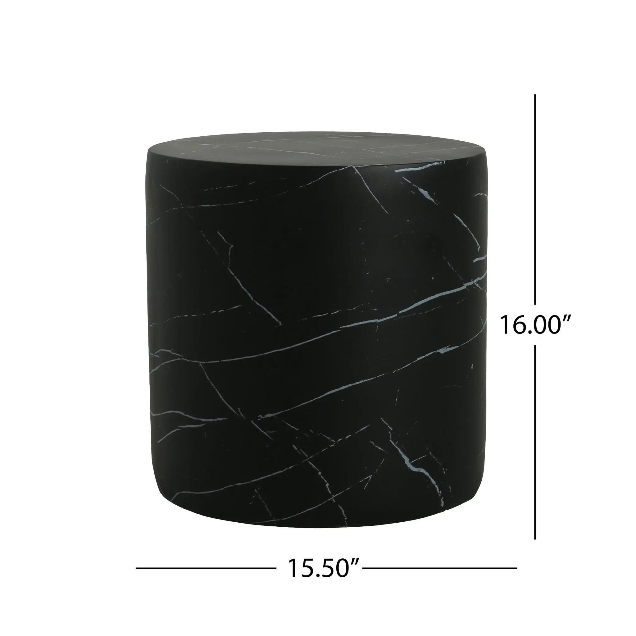 Cylindrical Design Outdoor Lightweight Concrete Side Table by HouseOfZazla