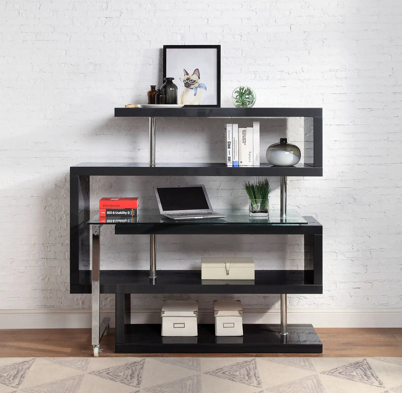 Buck II - Writing Desk With Bookshelf by Unique Piece Furniture