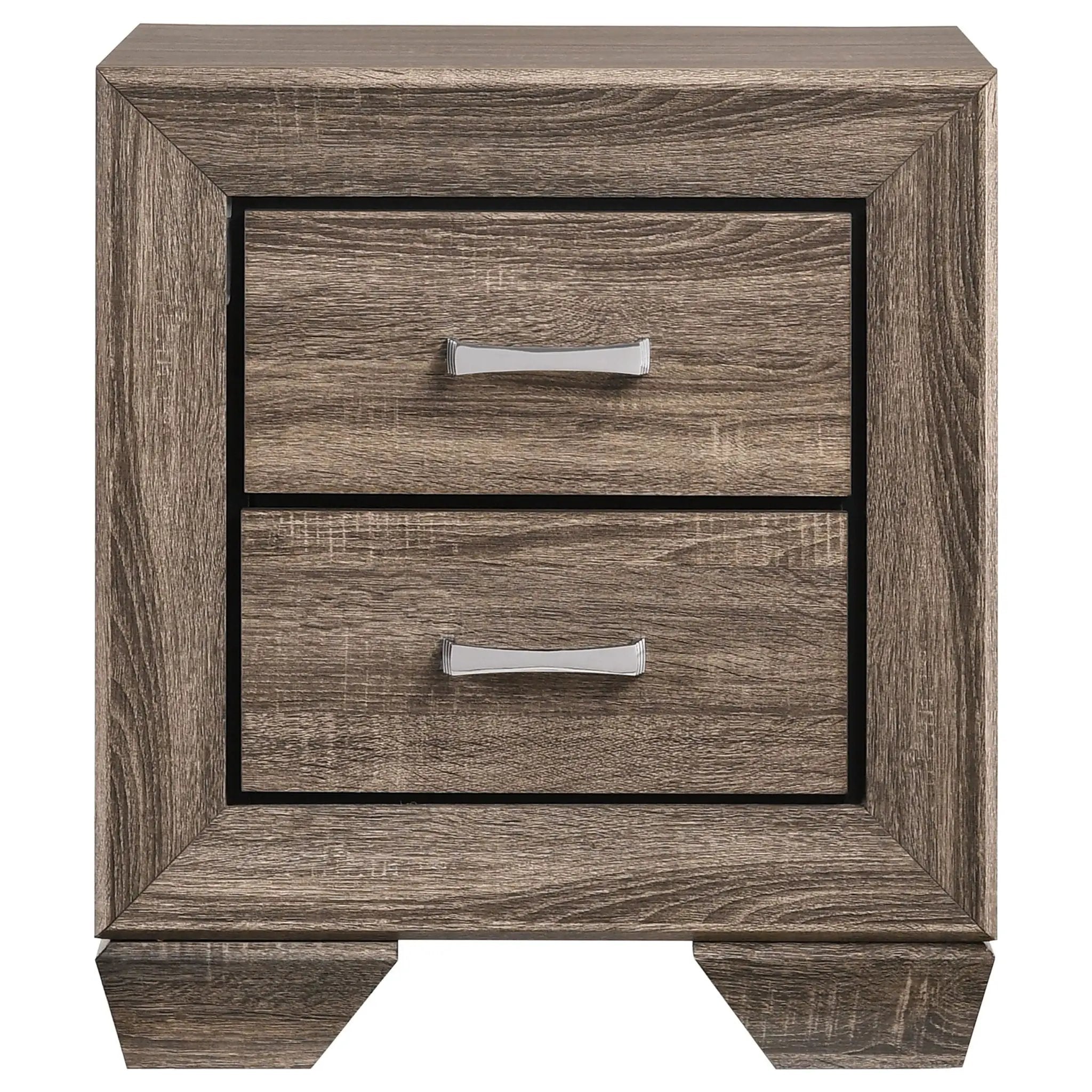 Kauffman 2-drawer Nightstand Washed Taupe by Unique Piece Furniture