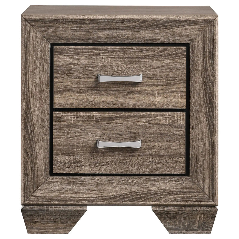 Kauffman 2-drawer Nightstand Washed Taupe by Unique Piece Furniture