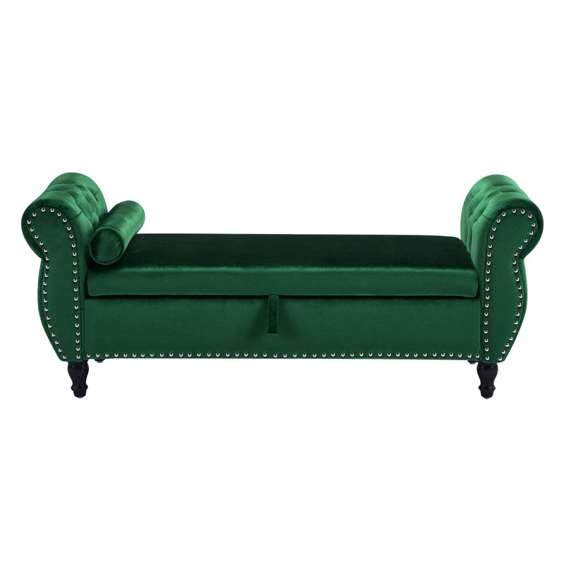 Luxurious Multifunctional Storage Ottoman Bench With Pillow by HouseOfZazla