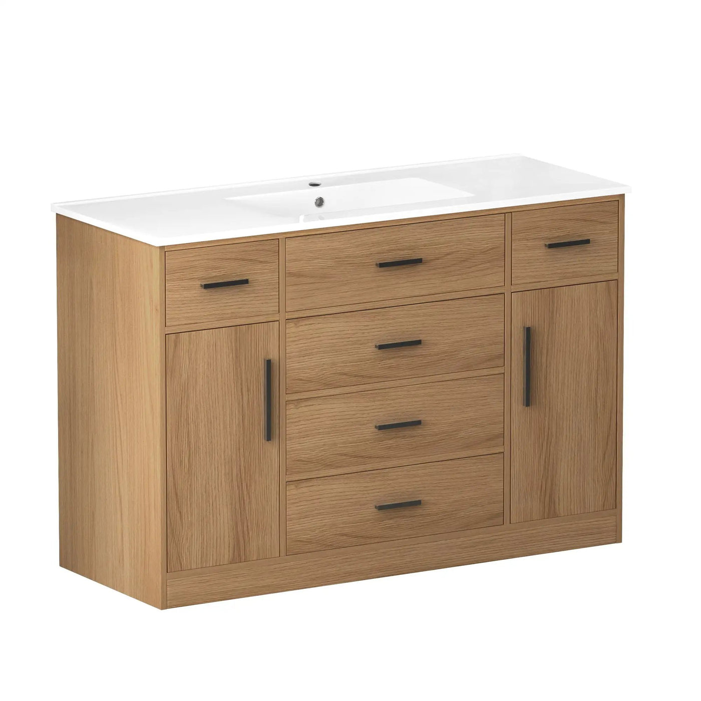 Bathroom Vanity With Abundant Storage 2 Soft Close Doors And 6 Drawers by HouseOfZazla