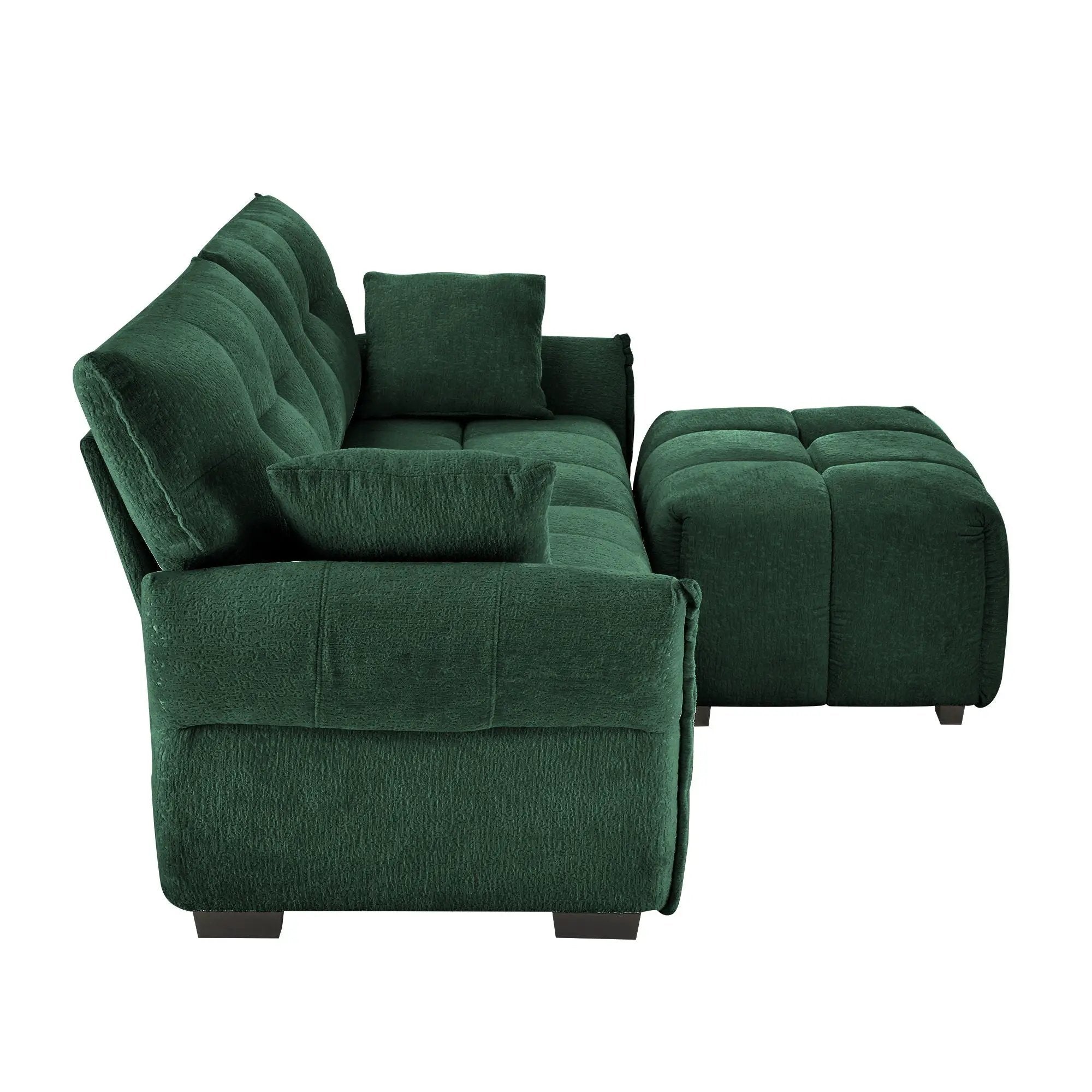 Sofa Set With Ottoman And Pillows, Textured, High Resilience Cushions by HouseOfZazla