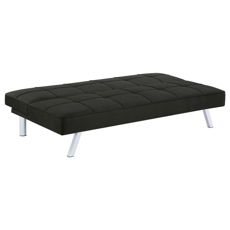Joel Upholstered Tufted Convertible Sofa Bed Black by Unique Piece Furniture