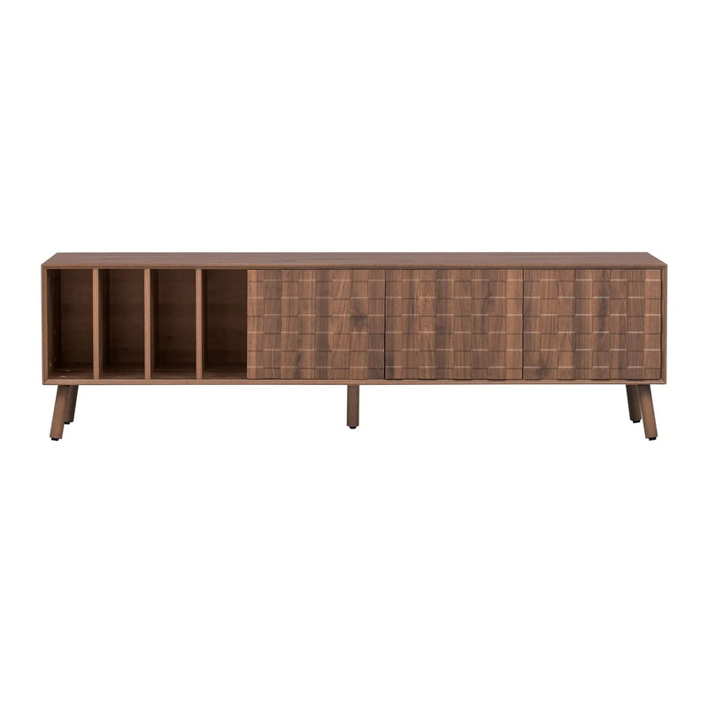 TV Stand With 5 Legs, Media Console Table For Tvs Up To 75" - Walnut by HouseOfZazla
