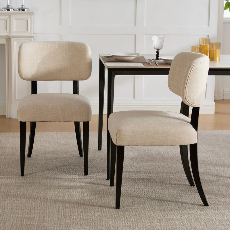 Kitchen Dining Chairs (Set of 2) - Cream by HouseOfZazla