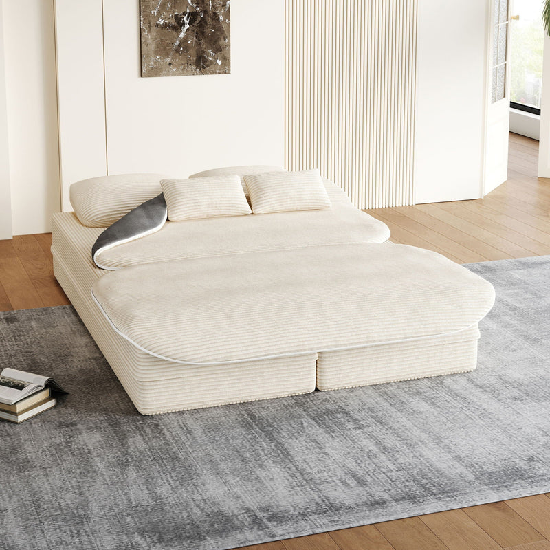 2 In 1 Foldable Sofa Bed With Multi Functional Blanket by HouseOfZazla