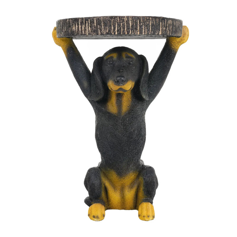 Whimsical Black Dog MGO Side Table by HouseOfZazla
