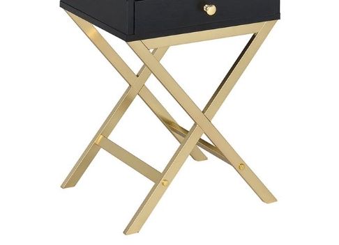 Coleen Elegant Design Accent Table with Drawer - Black, Pink or White, photo 9 of 12