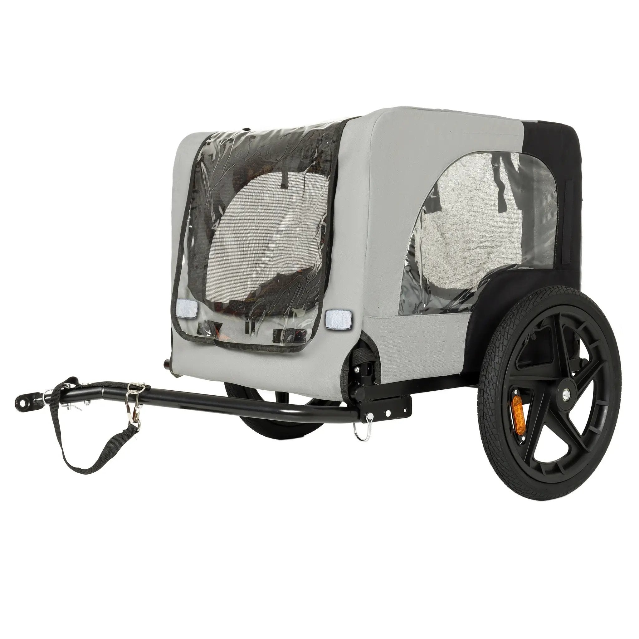Outdoor Heavy Duty Collapsible Pet Bike Trailer with 16-Inch All-Terrain Wheels by HouseOfZazla