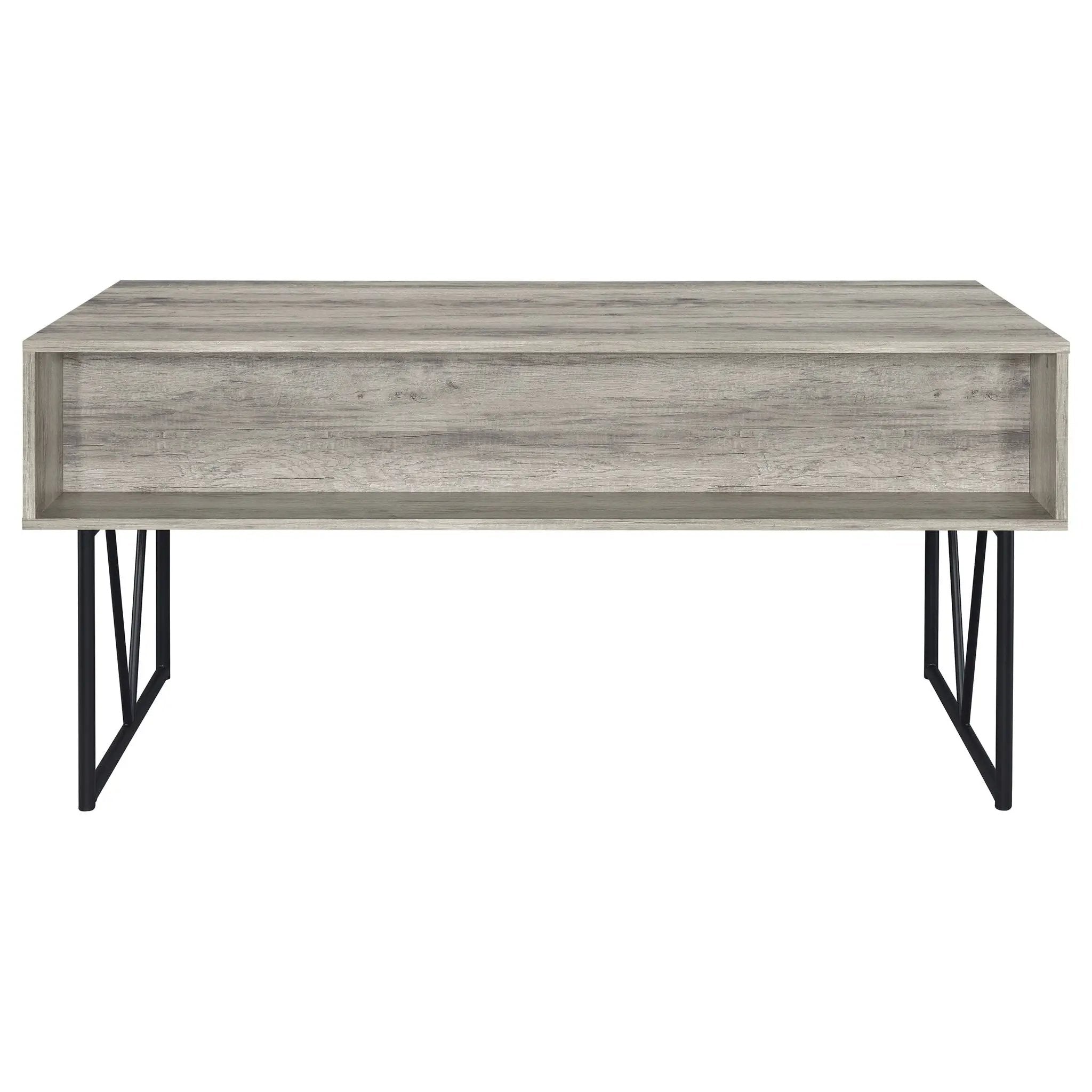 Analiese 63-inch 4-drawer Writing Desk Grey Driftwood by Unique Piece Furniture
