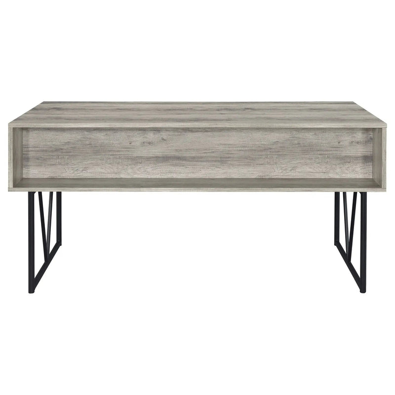 Analiese 63-inch 4-drawer Writing Desk Grey Driftwood by Unique Piece Furniture