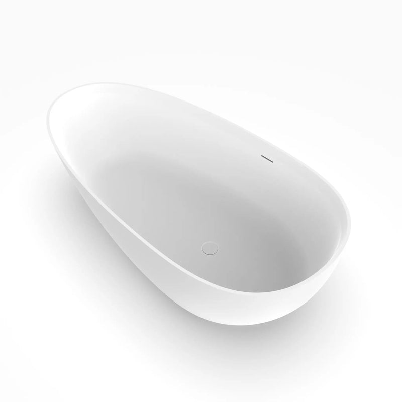 71 Inch Artificial Stone Freestanding Bathroom Bathtub by HouseOfZazla