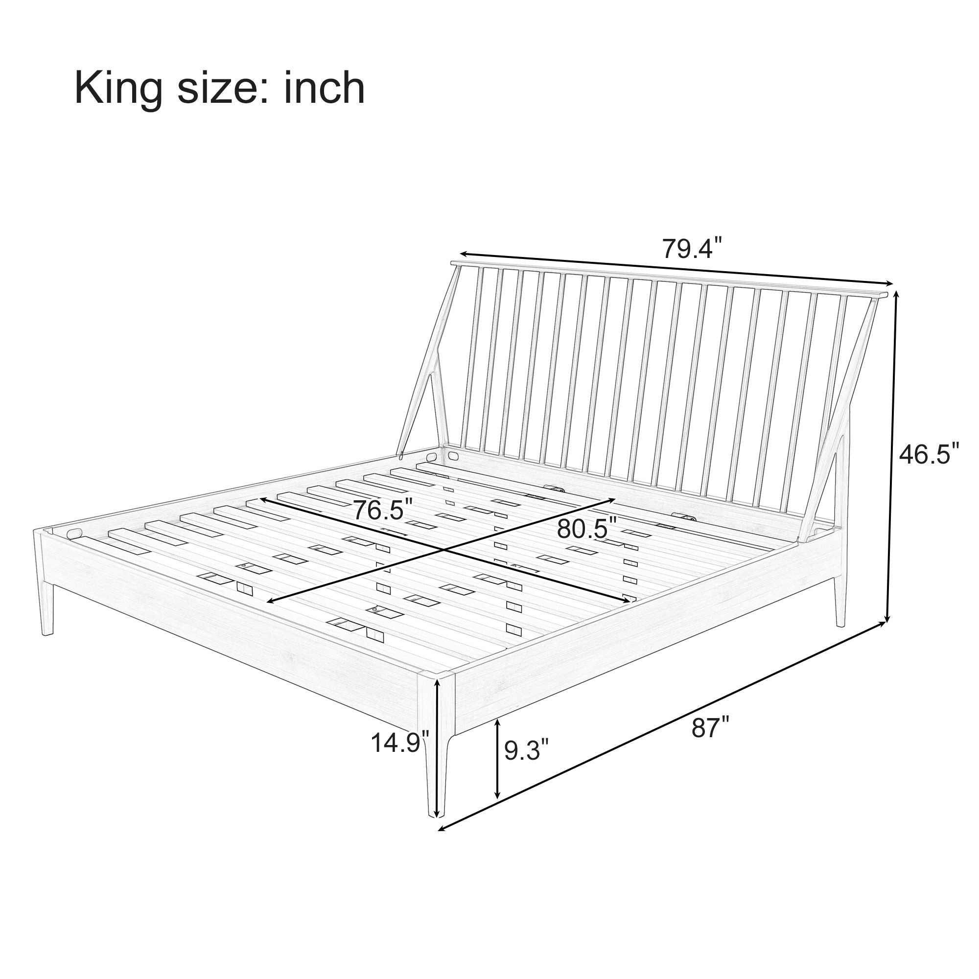 Bohemian Platform Bed With Tall Headboard by HouseOfZazla