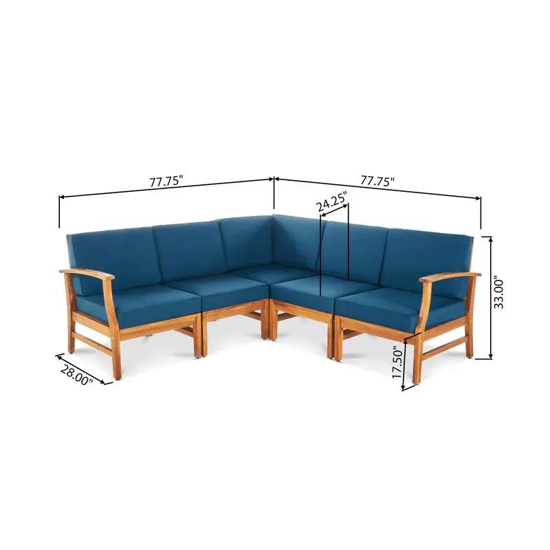 Perla - 5 Pieces Sofa Set by HouseOfZazla