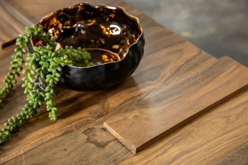 Samira Square Solid Wood Coffee Table Natural Sheesham by Unique Piece Furniture